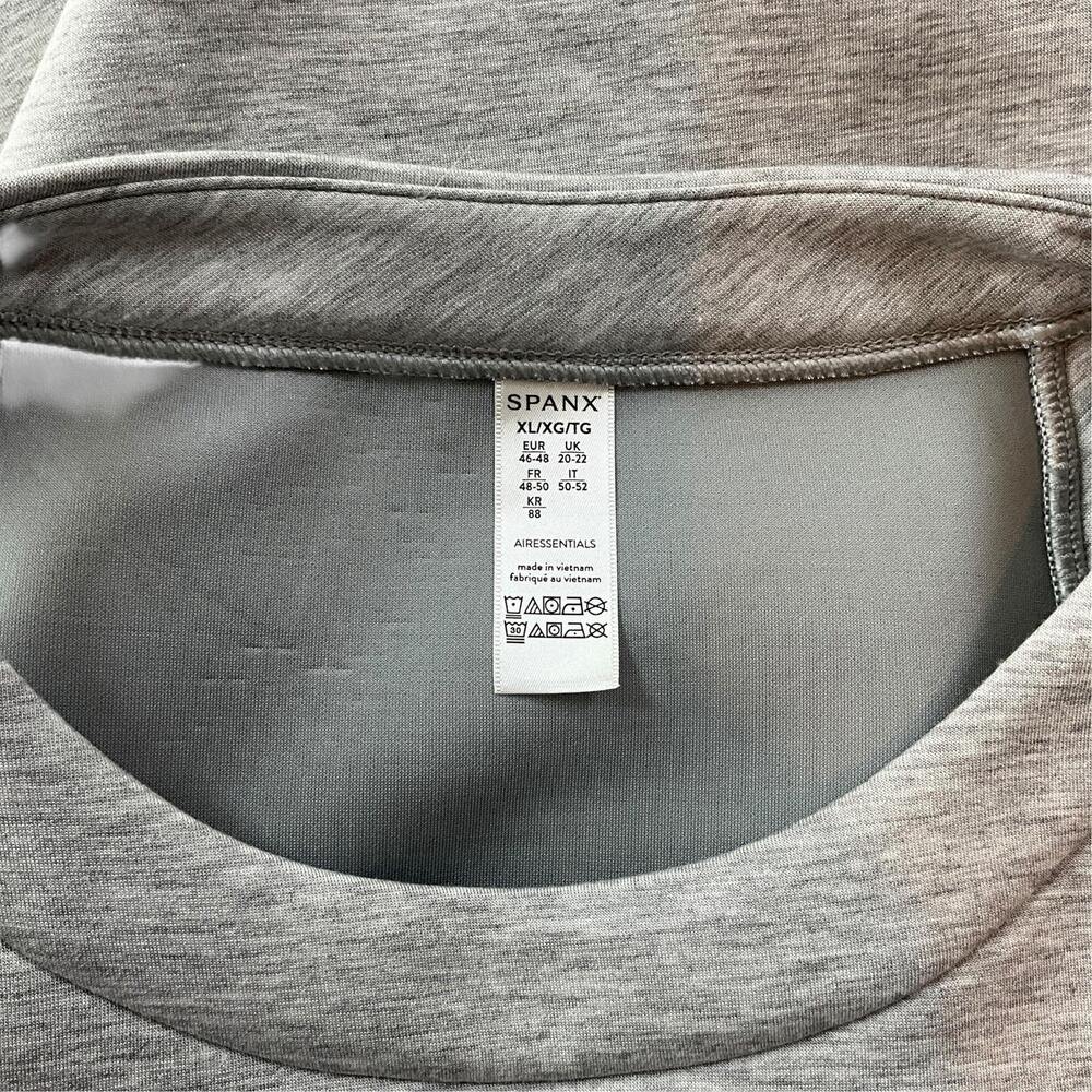 Spanx AirEssentials Dress Womens XL Gray Sleeveless High Neck Knit Knee Length - Picture 5 of 10